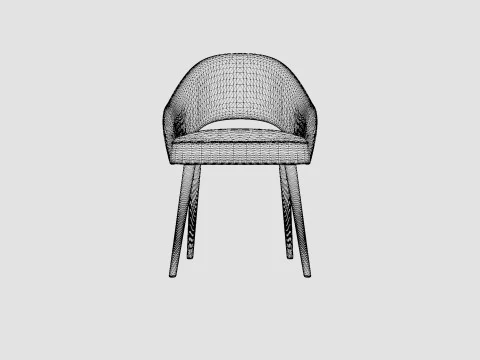 Milano dining chair indigo 3D Model
