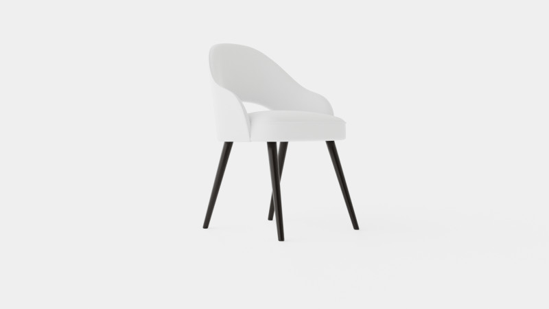 Milano dining chair off white 3D Model .c4d .max .obj .3ds .fbx .stl .blend 