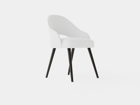 Milano dining chair off white 3D Model