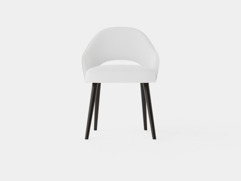 Milano dining chair off white 3D Model