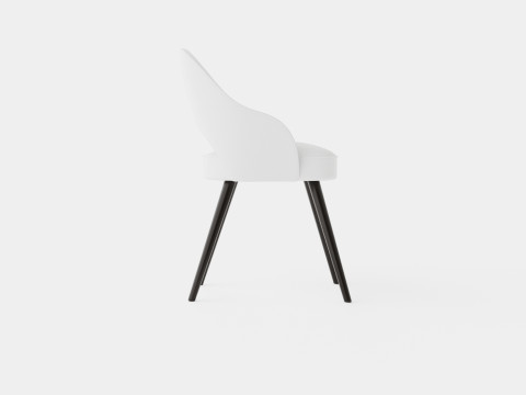 Milano dining chair off white 3D Model