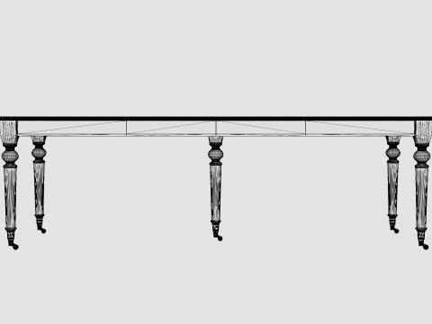 Modus dining table black 3D मॉडल