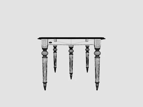 Modus dining table black 3D Model