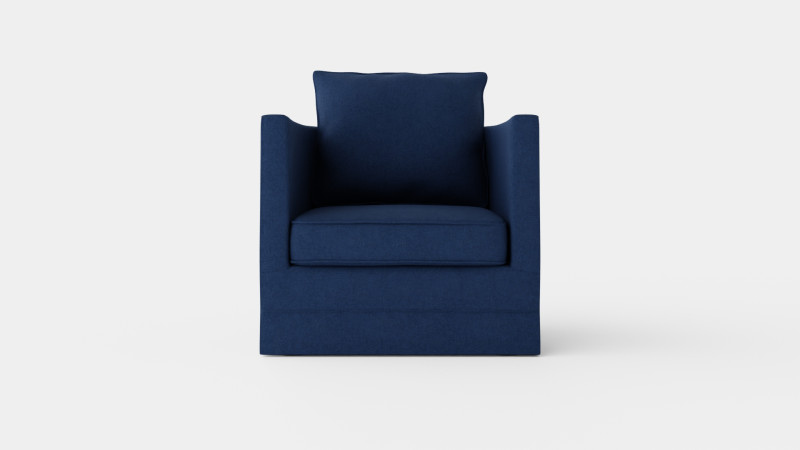 Monroe armchair indigo 3D Model .c4d .max .obj .3ds .fbx .stl .blend