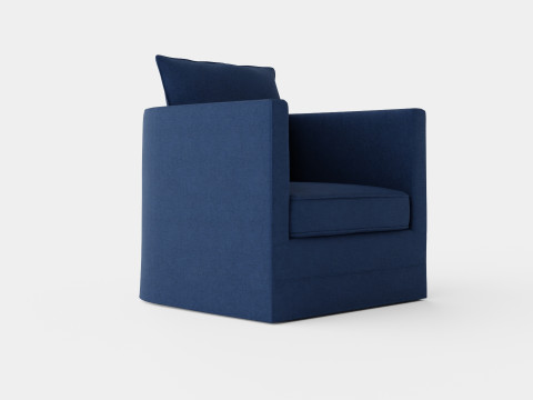 Monroe armchair indigo 3D Model