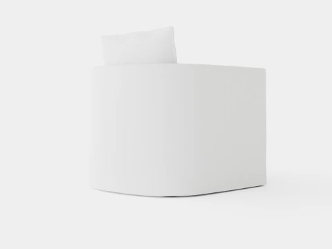 Monroe armchair off white 3D Model