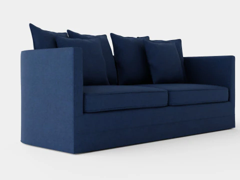 Monroe sofa indigo 3D Model