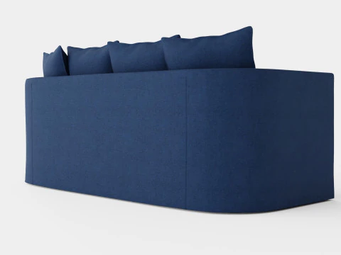 Monroe sofa indigo 3D Model