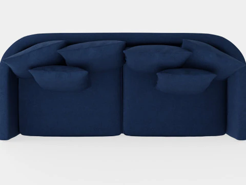 Monroe sofa indigo 3D Model