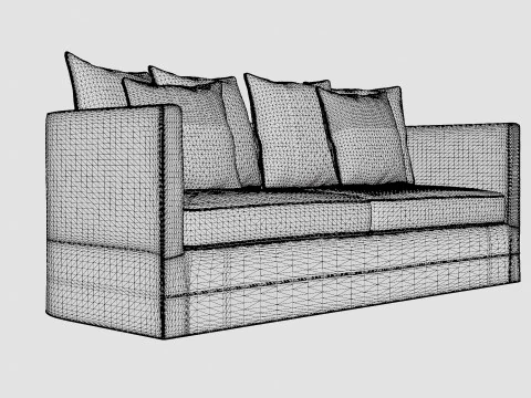 Monroe sofa indigo 3D Model