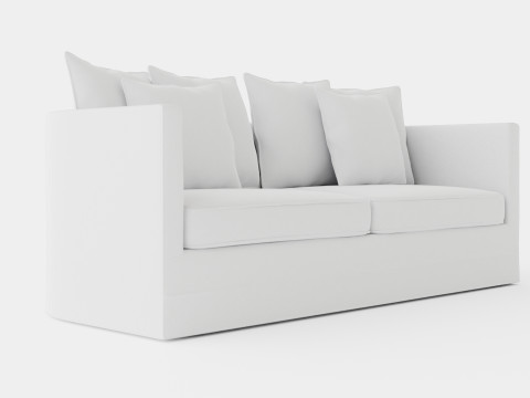 Monroe sofa off white 3D मॉडल
