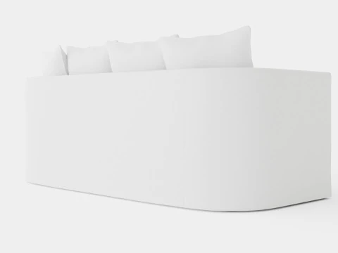 Monroe sofa off white 3D Model