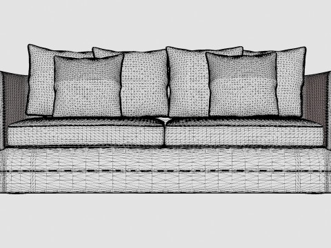 Monroe sofa off white 3D मॉडल