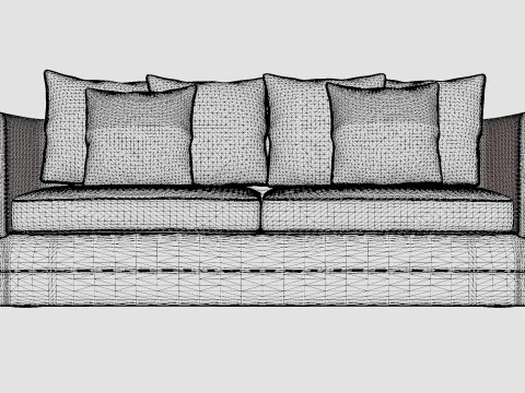 Monroe sofa off white 3D Model