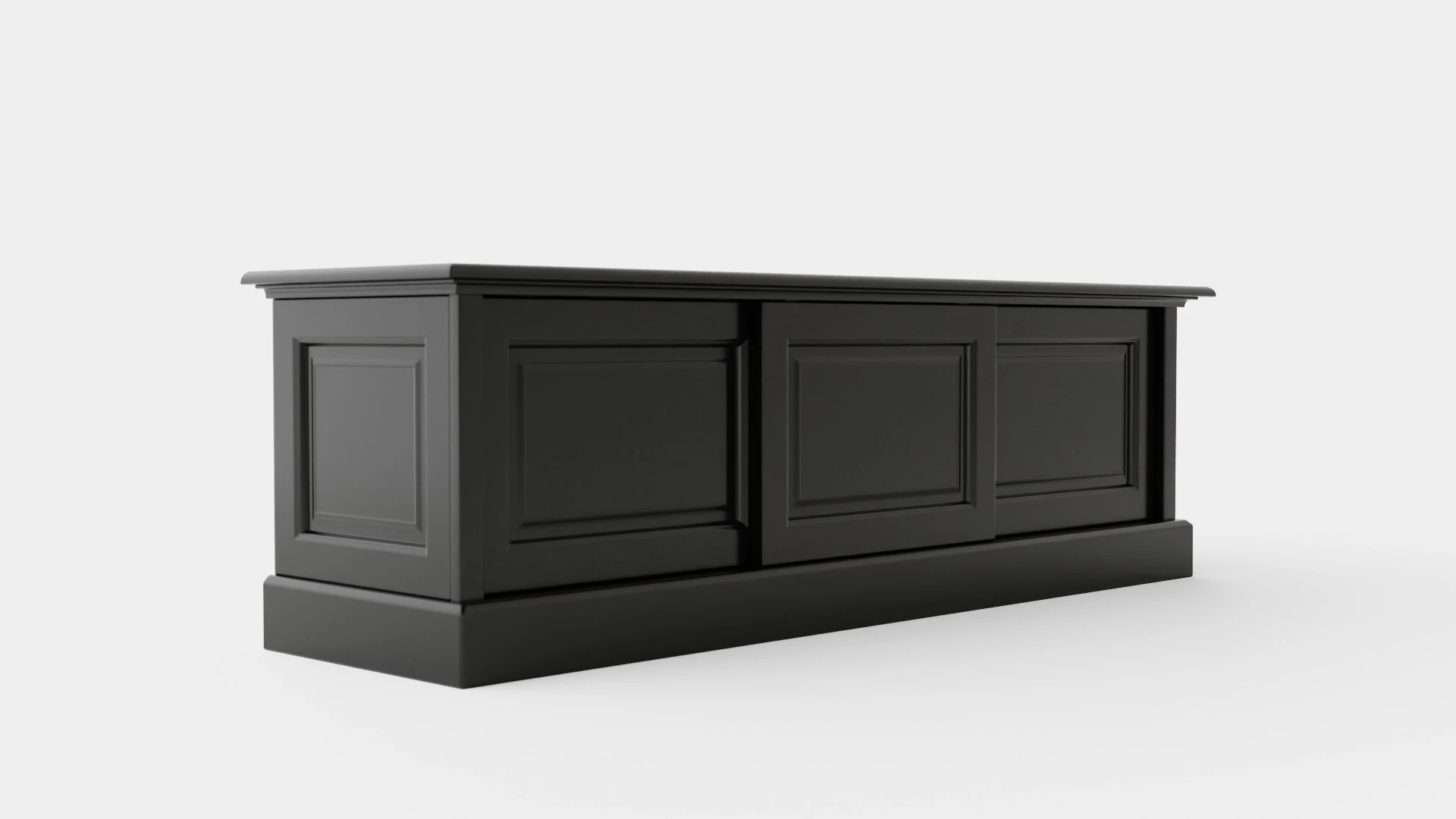 Banco de m&iacute;dia Montauk preto Modelo 3D .c4d .max .obj .3ds .fbx .stl .blend 