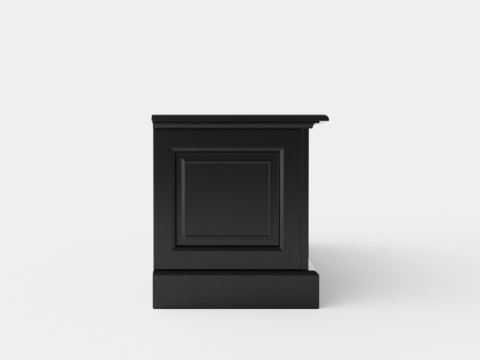 Montauk media bench black 3D Model