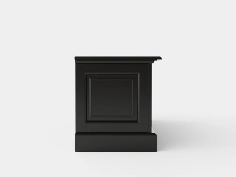 Banco de m&iacute;dia Montauk preto Modelo 3D