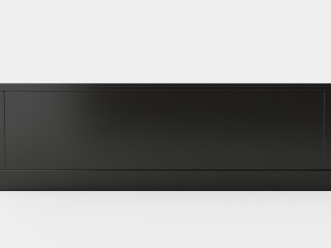 Montauk media bench black 3D Model