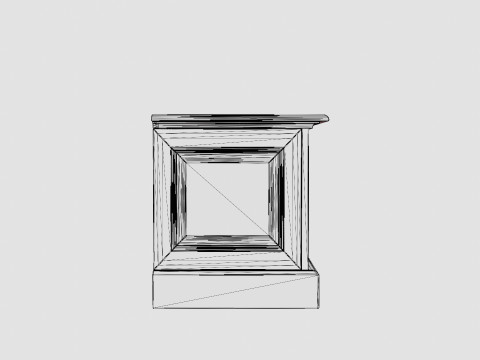 Montauk media bench black 3D Model