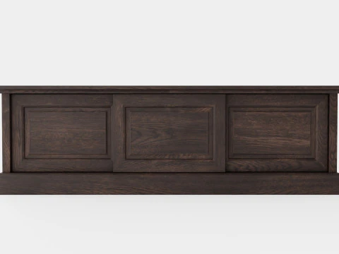 Montauk media bench wenge 3D Model