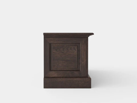 Montauk media bench wenge 3D Model