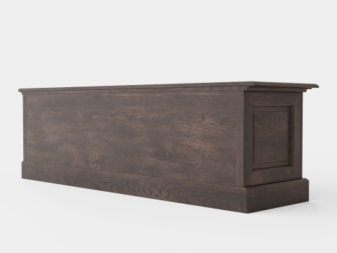 Montauk media bench wenge 3D Model