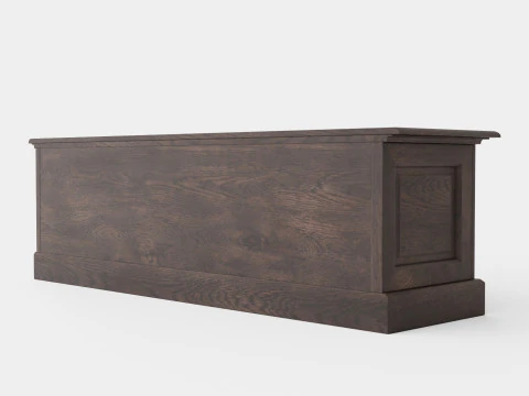 Montauk media bench wenge 3D Model