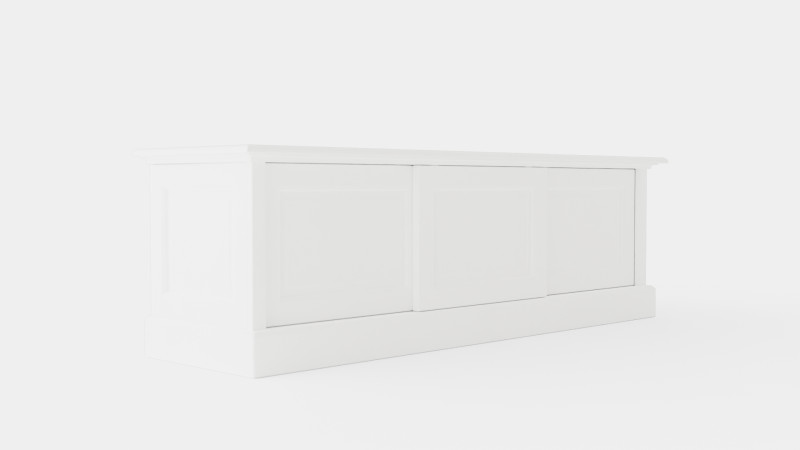 Montauk media bench white Modèle 3D .c4d .max .obj .3ds .fbx .stl .blend 