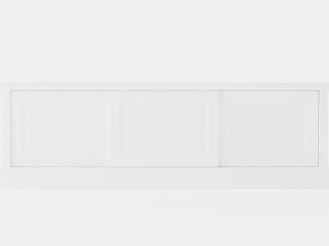 Montauk media bench white Modèle 3D