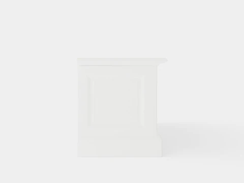 Montauk media bench white 3D Model