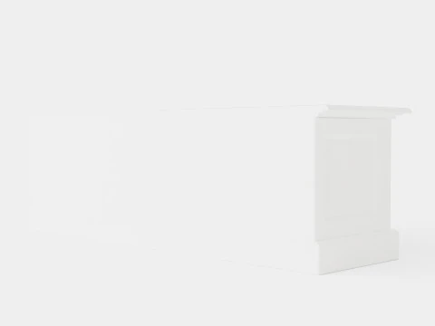 Montauk media bench white 3D Model