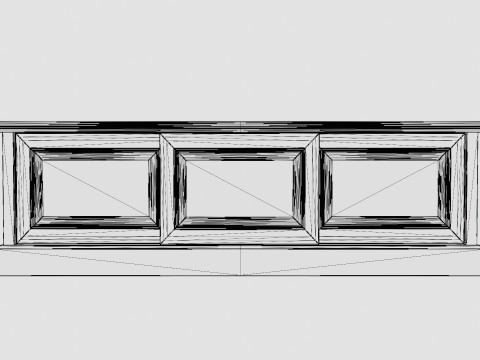 Montauk media bench white Modèle 3D
