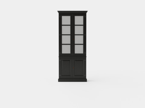 Nantucket display cabinet black 3D 模型