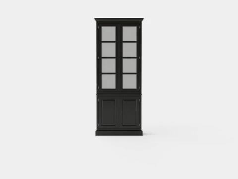 Nantucket display cabinet black 3D Model