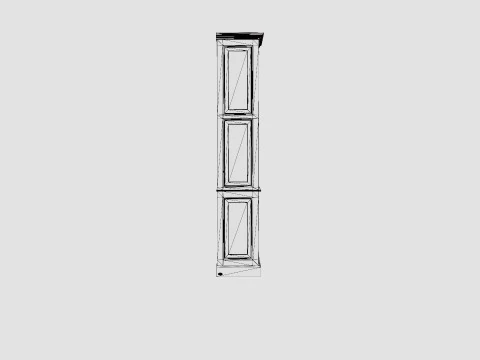 Nantucket display cabinet black 3D Model