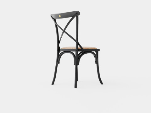 Cross dining chair black Modelo 3D