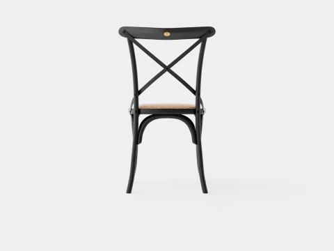 Cross dining chair black 3D Model