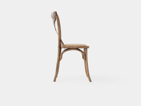 Cross dining chair burnt oak 3D Model