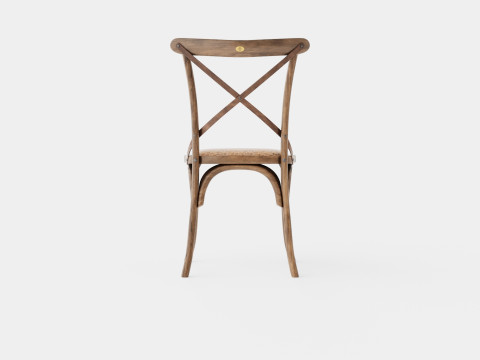 Cross dining chair burnt oak 3D Model