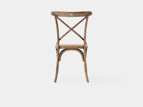 Cross dining chair burnt oak 3D Model