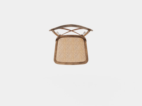 Cross dining chair burnt oak 3D Model