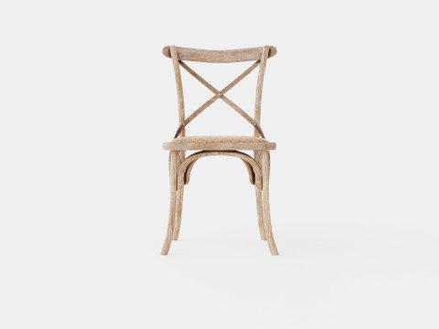 Cross dining chair drifted oak 3D मॉडल