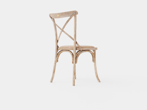 Cross dining chair drifted oak 3D मॉडल