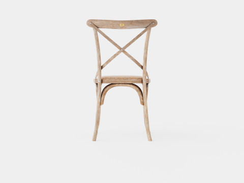 Cross dining chair drifted oak 3D मॉडल