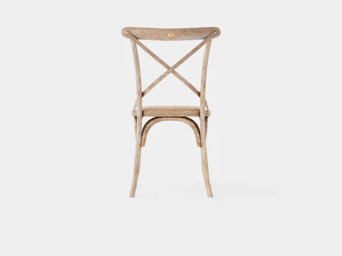 Cross dining chair drifted oak 3D Model