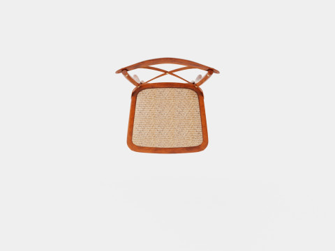 Cross dining chair rich brown 3D Model