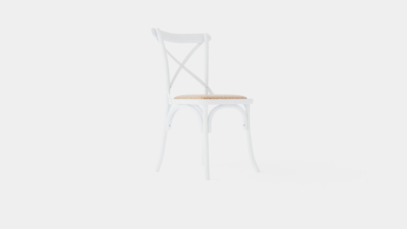 Cross dining chair white Modelo 3D .c4d .max .obj .3ds .fbx .stl .blend 
