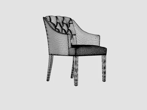 Delano armchair sand 3D Model