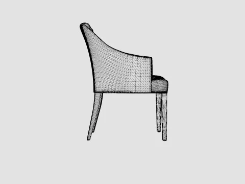 Delano armchair sand 3D Model