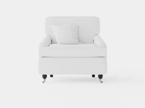 Howard armchair off white 3D 모델